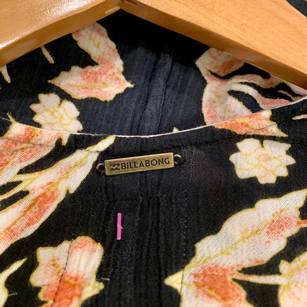 BILLABONG Floral Boho Black and Cream Coverup S/M - Picture 5 of 8